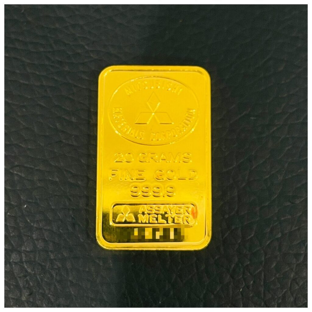 三菱マテリアルのAuインゴットの画像