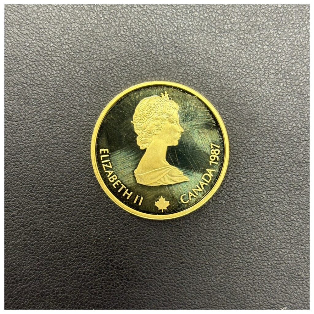 カルガリー五輪の金貨の画像